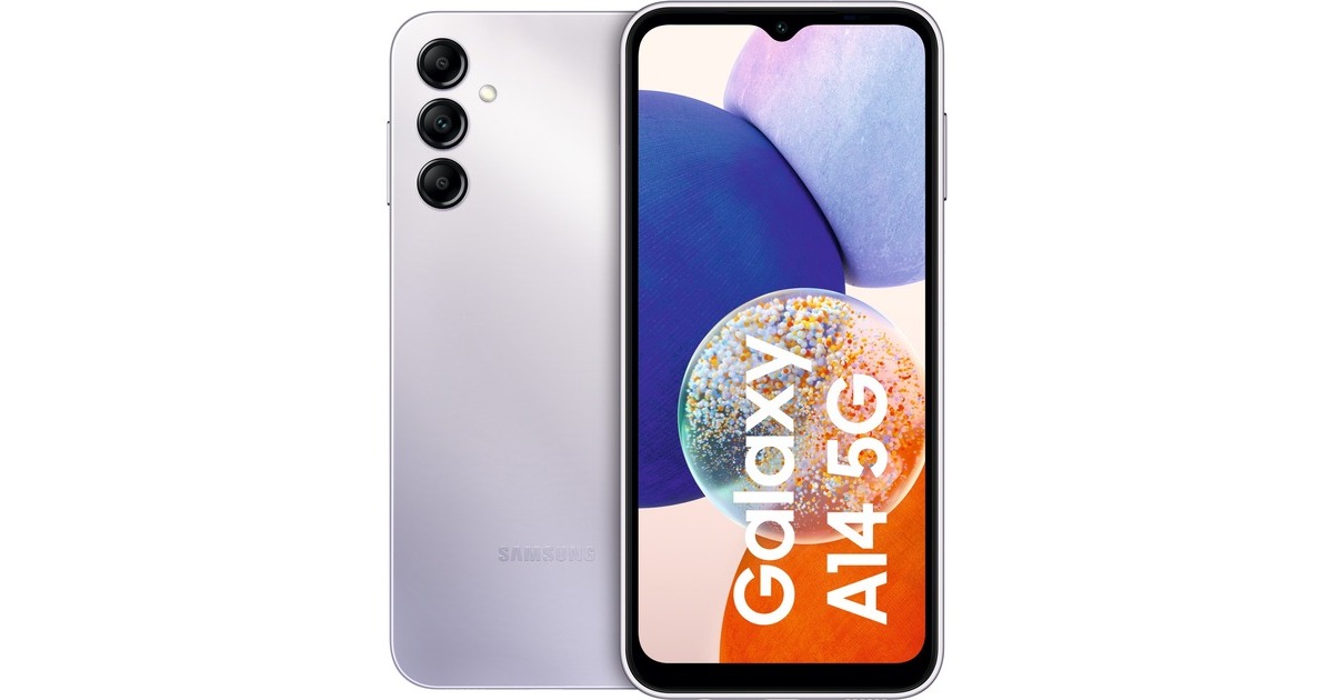 SAMSUNG Galaxy A14 5G 64GB, Handy(Silver, Dual SIM, Android 13)