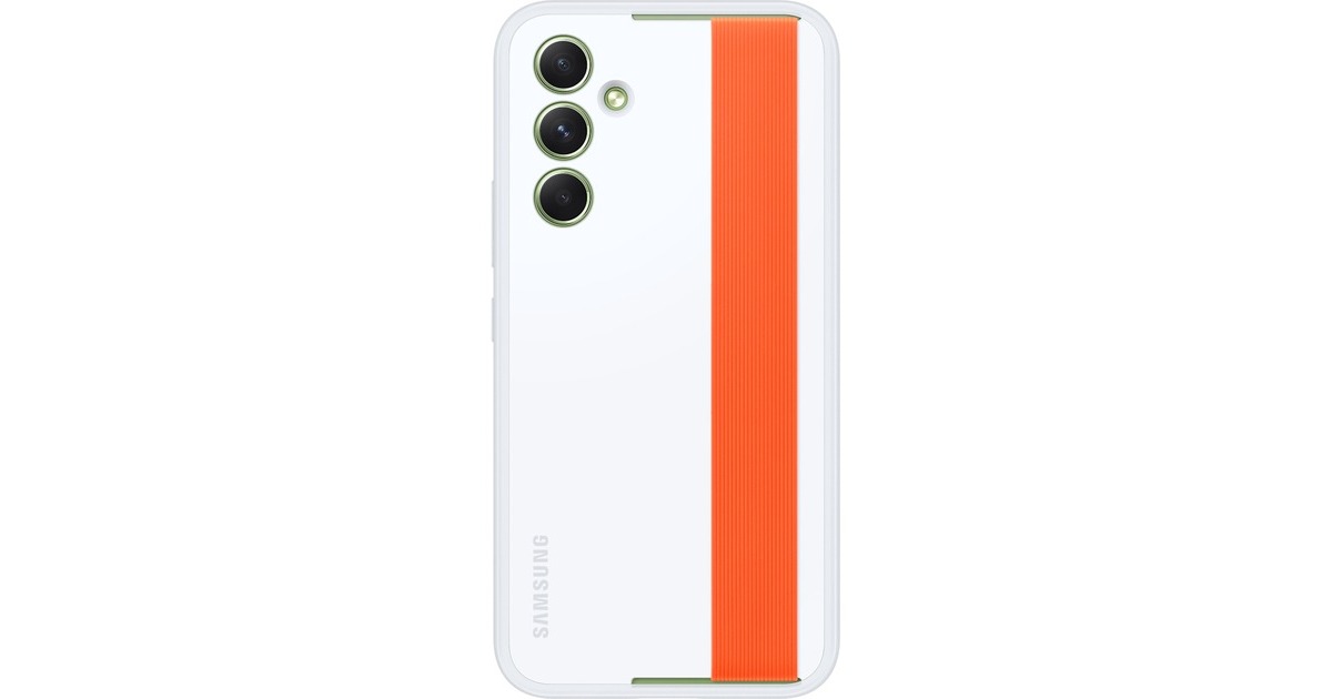SAMSUNG Haze Grip Case, Handyhülle(weiß/orange, Samsung Galaxy A54 5G)