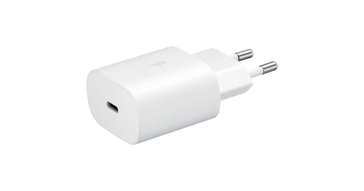 SAMSUNG Ladeadapter mit Schnellladefunktion EP-TA800N, Ladegerät(weiß, USB Type-C, 25 W)