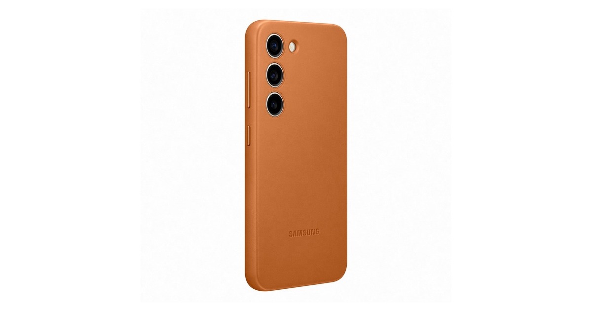 SAMSUNG Leather Cover, Schutzhülle(braun, Samsung Galaxy S23)