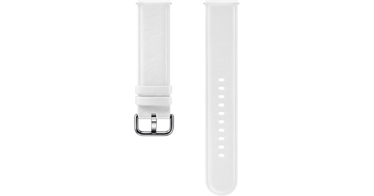 SAMSUNG Lederarmband, Uhrenarmband(weiß, 20 mm, Samsung Gear Sport, Galaxy Watch (42mm), Galaxy Watch Active, Galaxy Watch Active2)