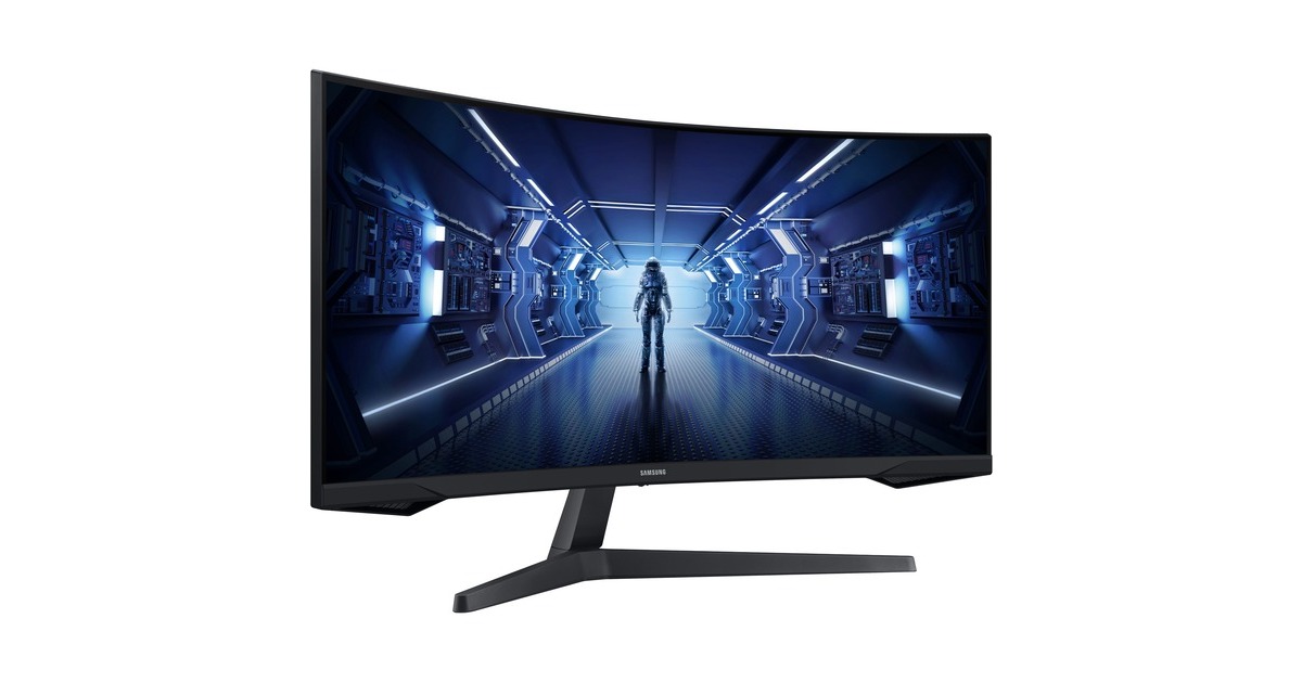 SAMSUNG Odyssey G5 C34G55TWWP, Gaming-Monitor(86 cm (34 Zoll), schwarz, UWQHD, VA, AMD Free-Sync, Curved, 165Hz Panel)