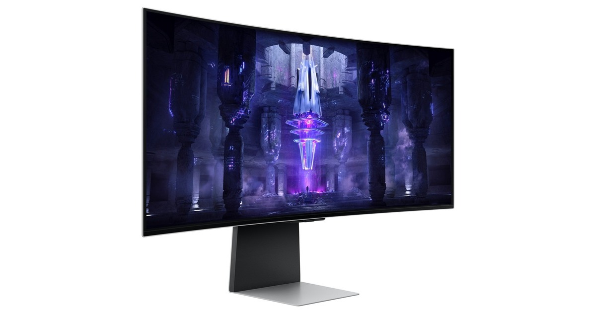 SAMSUNG Odyssey G8 S34BG850SU, OLED-Monitor(86 cm (34 Zoll), silber, UWQHD, USB-C, AMD Free-Sync Premium, 175Hz Panel)