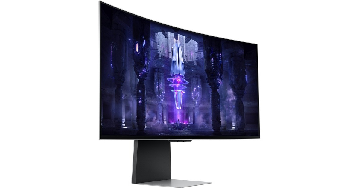 SAMSUNG Odyssey G8 S34BG850SU, OLED-Monitor(86 cm (34 Zoll), silber, UWQHD, USB-C, AMD Free-Sync Premium, 175Hz Panel)