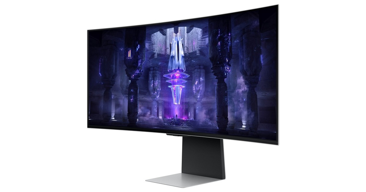 SAMSUNG Odyssey G8 S34BG850SU, OLED-Monitor(86 cm (34 Zoll), silber, UWQHD, USB-C, AMD Free-Sync Premium, 175Hz Panel)