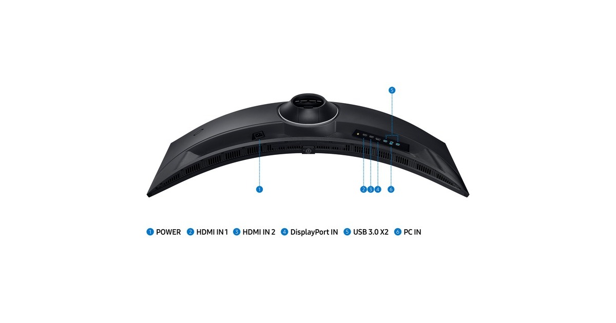 SAMSUNG Odyssey G95C S49CG954EU, Gaming-Monitor(124 cm (49 Zoll), schwarz, DQHD,VA, AMD Free-Sync Premium Pro, HDMI, DisplayPort, 240Hz Panel)