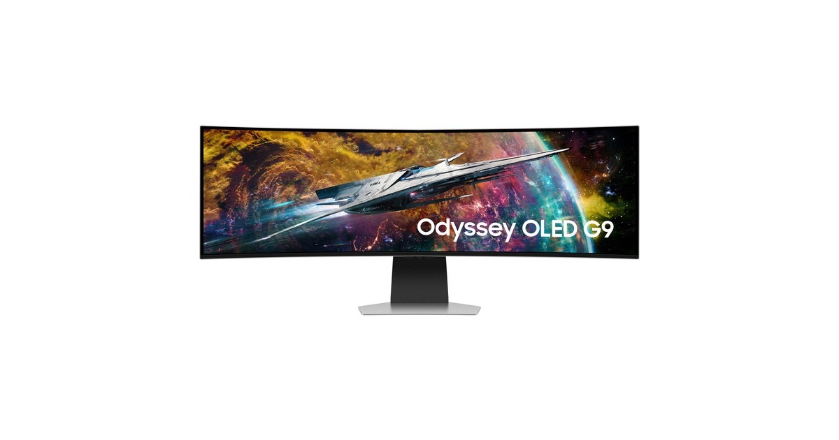 SAMSUNG Odyssey OLED G9 S49CG954SU, OLED-Monitor(124 cm (49 Zoll), silber, DQHD, AMD Free-Sync Premium Pro, HDMI, DisplayPort, 240Hz Panel)