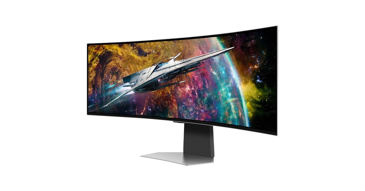 SAMSUNG Odyssey OLED G9 S49CG954SU, OLED-Monitor(124 cm (49 Zoll), silber, DQHD, AMD Free-Sync Premium Pro, HDMI, DisplayPort, 240Hz Panel)