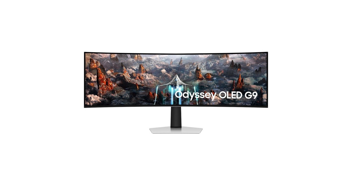 SAMSUNG Odyssey S49CG934SUX, OLED-Monitor(124 cm (49 Zoll), silber/schwarz, UWQHD, OLED, HDMI, DisplayPort, USB, 240Hz Panel)