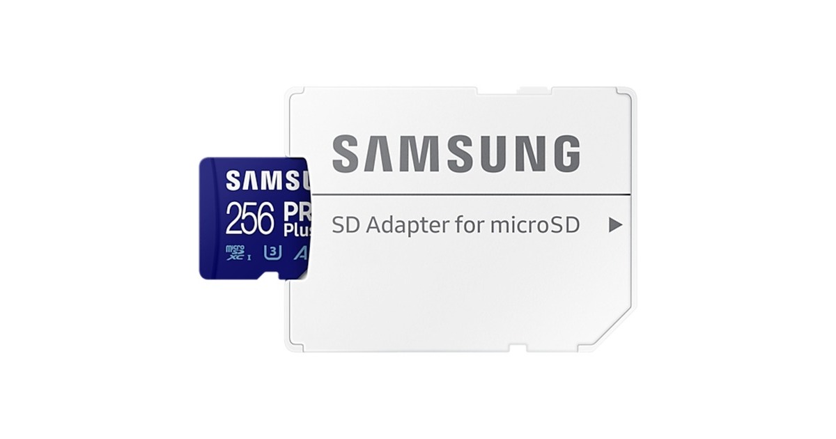 SAMSUNG PRO Plus 256 GB SDXC (2023), Speicherkarte(UHS-I U3, Class 10, V30, inkl. USB-Adapter)