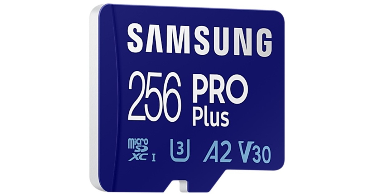 SAMSUNG PRO Plus 256 GB SDXC (2023), Speicherkarte(UHS-I U3, Class 10, V30, inkl. USB-Adapter)