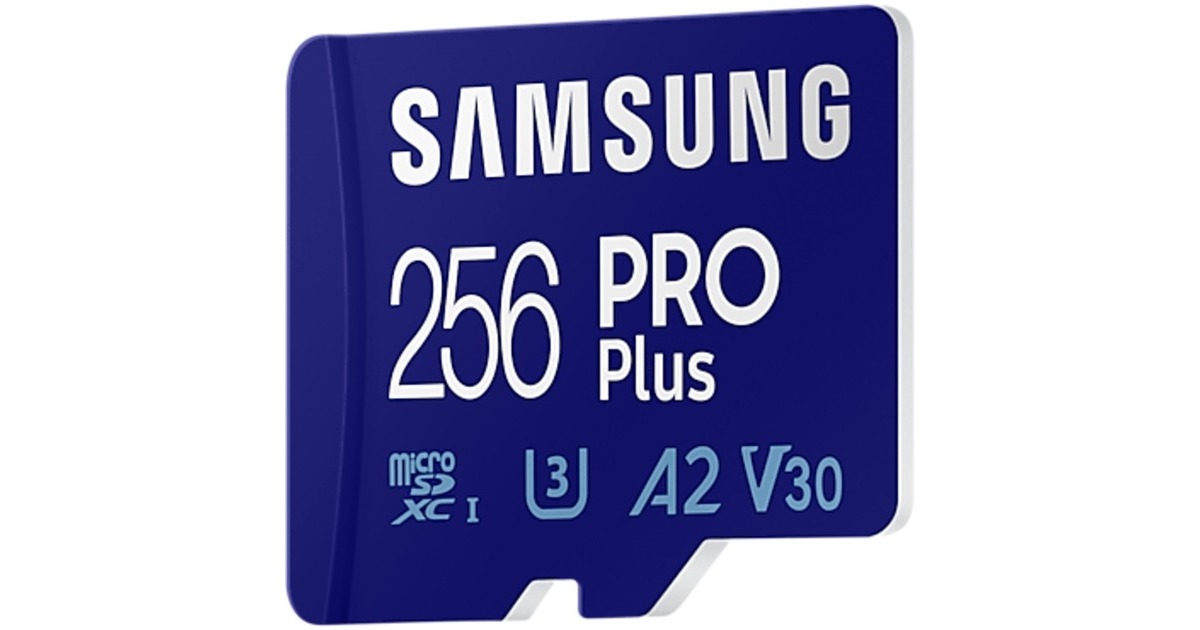 SAMSUNG PRO Plus 256 GB SDXC (2023), Speicherkarte(UHS-I U3, Class 10, V30, inkl. USB-Adapter)