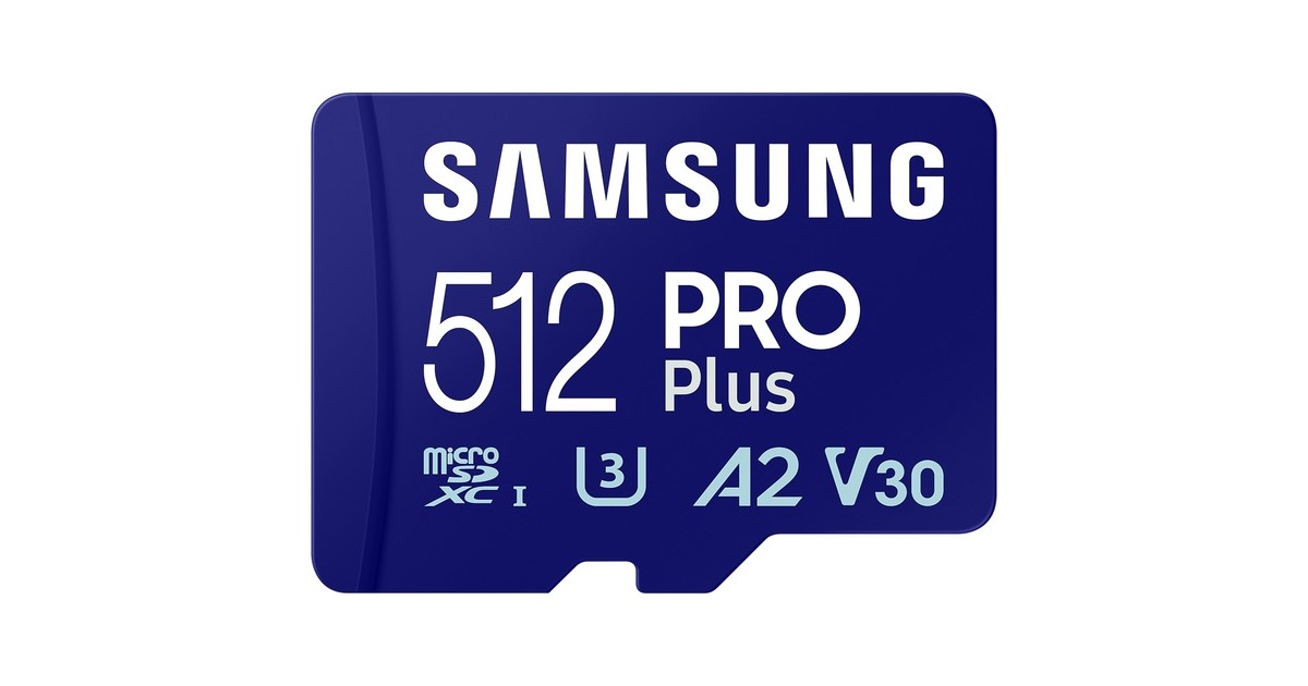 SAMSUNG PRO Plus 512 GB microSDXC (2023), Speicherkarte(blau, UHS-I U3, Class 10, V30, A2)