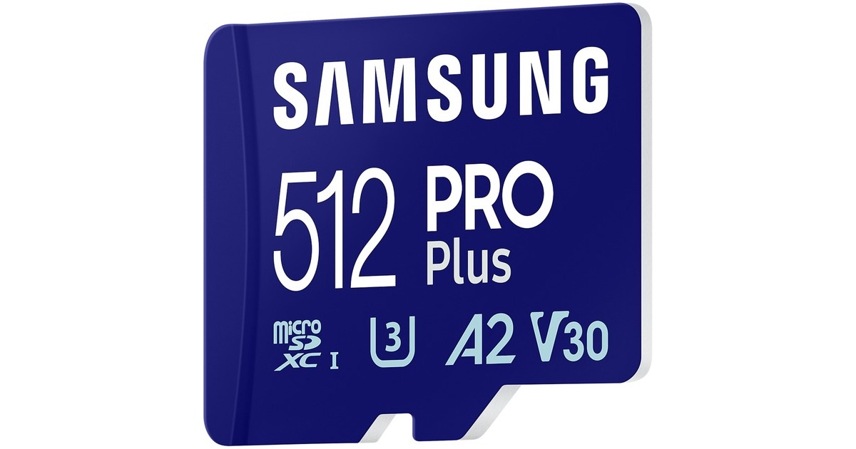 SAMSUNG PRO Plus 512 GB microSDXC (2023), Speicherkarte(blau, UHS-I U3, Class 10, V30, A2)