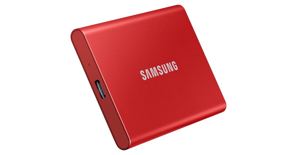 SAMSUNG Portable SSD T7 1TB, Externe SSD(rot, USB-C 3.2 Gen 2 (10 Gbit/s), extern)