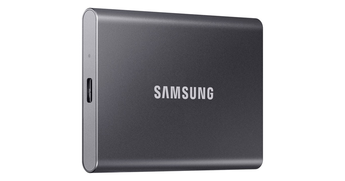 SAMSUNG Portable SSD T7 1TB, Externe SSD(grau, USB-C 3.2 Gen 2 (10 Gbit/s), extern)