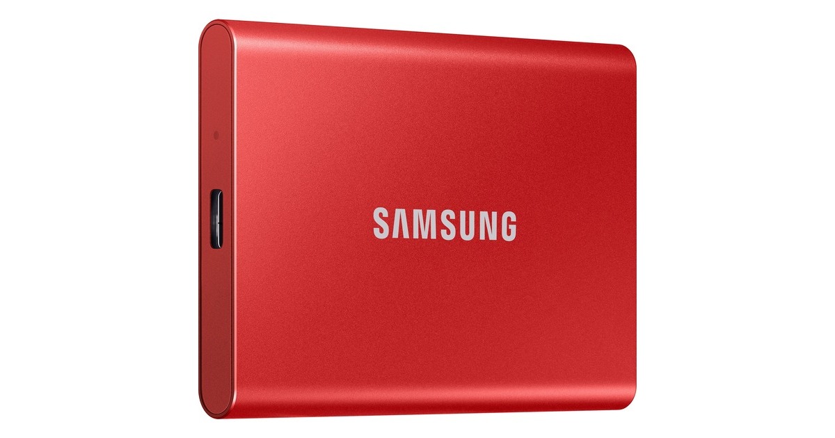 SAMSUNG Portable SSD T7 2TB, Externe SSD(rot, USB-C 3.2 Gen 2 (10 Gbit/s), extern)