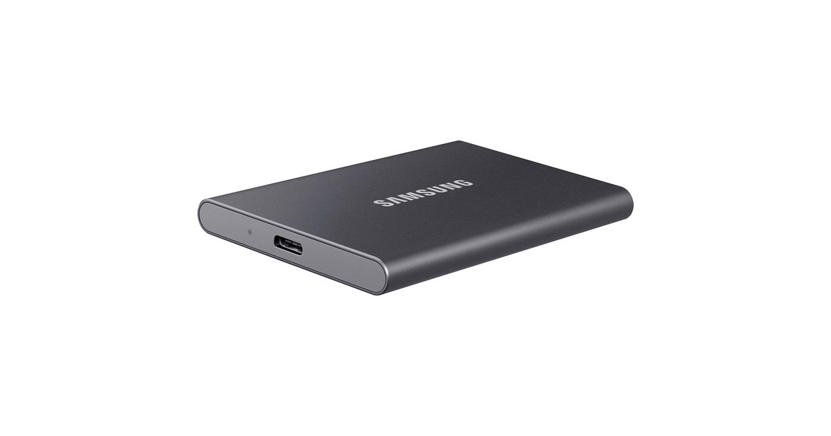 SAMSUNG Portable SSD T7 500GB, Externe SSD(grau, USB-C 3.2 Gen 2 (10 Gbit/s), extern)
