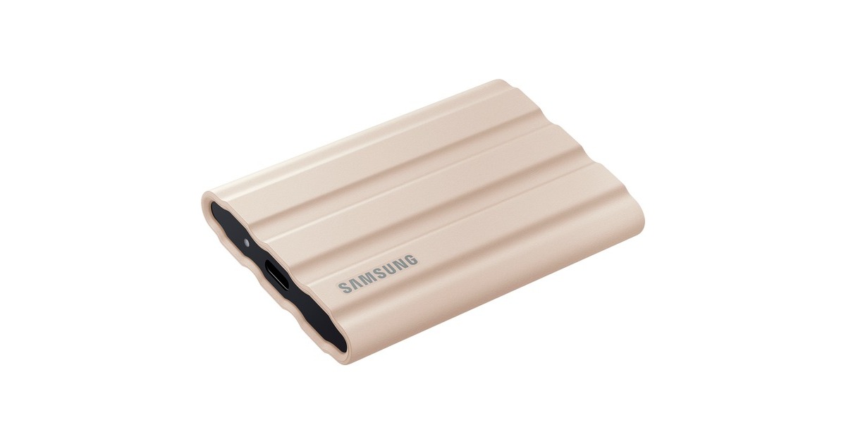 SAMSUNG Portable SSD T7 Shield 1 TB, Externe SSD(beige, USB-C 3.2 Gen 2 (10 Gbit/s), extern)