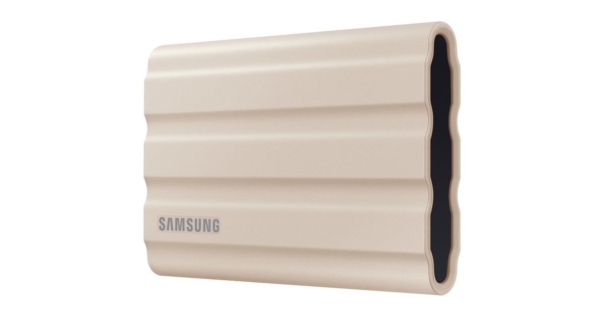 SAMSUNG Portable SSD T7 Shield 1 TB, Externe SSD(beige, USB-C 3.2 Gen 2 (10 Gbit/s), extern)