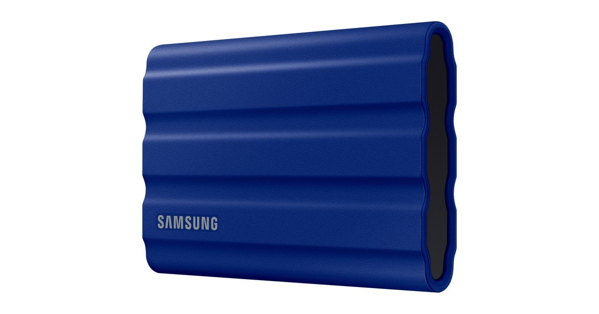 SAMSUNG Portable SSD T7 Shield 1 TB, Externe SSD(blau, USB-C 3.2 Gen 2 (10 Gbit/s), extern)