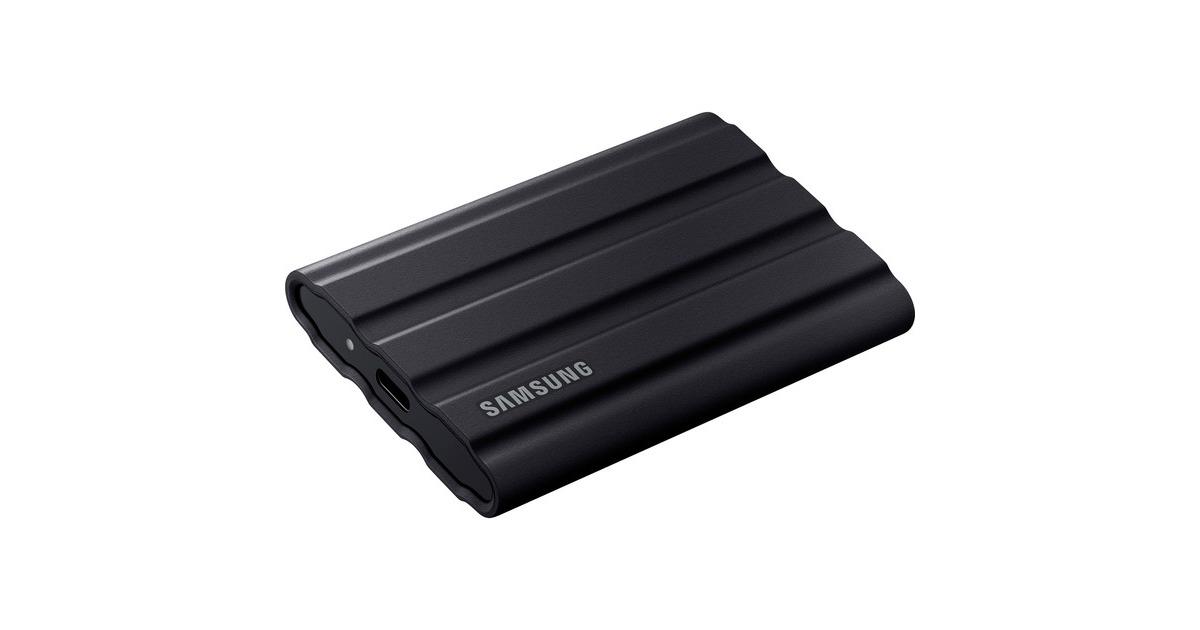 SAMSUNG Portable SSD T7 Shield 2 TB, Externe SSD(schwarz, USB-C 3.2 Gen 2 (10 Gbit/s), extern)