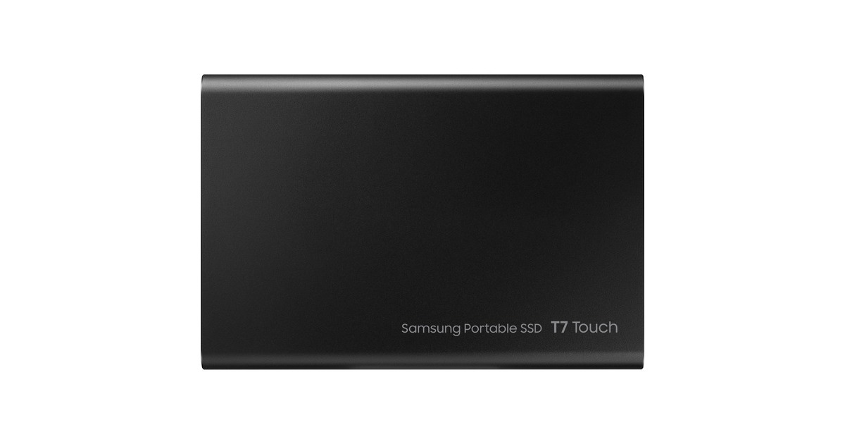 SAMSUNG Portable SSD T7 Touch 2TB, Externe SSD(schwarz, USB-C 3.2 Gen 2 (10 Gbit/s), extern)