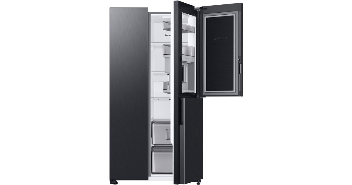 SAMSUNG RH6ACG892DB1EG, Side-by-Side(edelstahl (dunkel), Food Showcase Tür, AI Energy Mode, Smart Conversion, Festwasseranschluss) SAMSUNG RH6ACG892DB1EG, Side-by-Side(edelstahl (dunkel), Food Showcase Tür, AI Energy Mode, Smart Conversion, Festwasseranschluss)