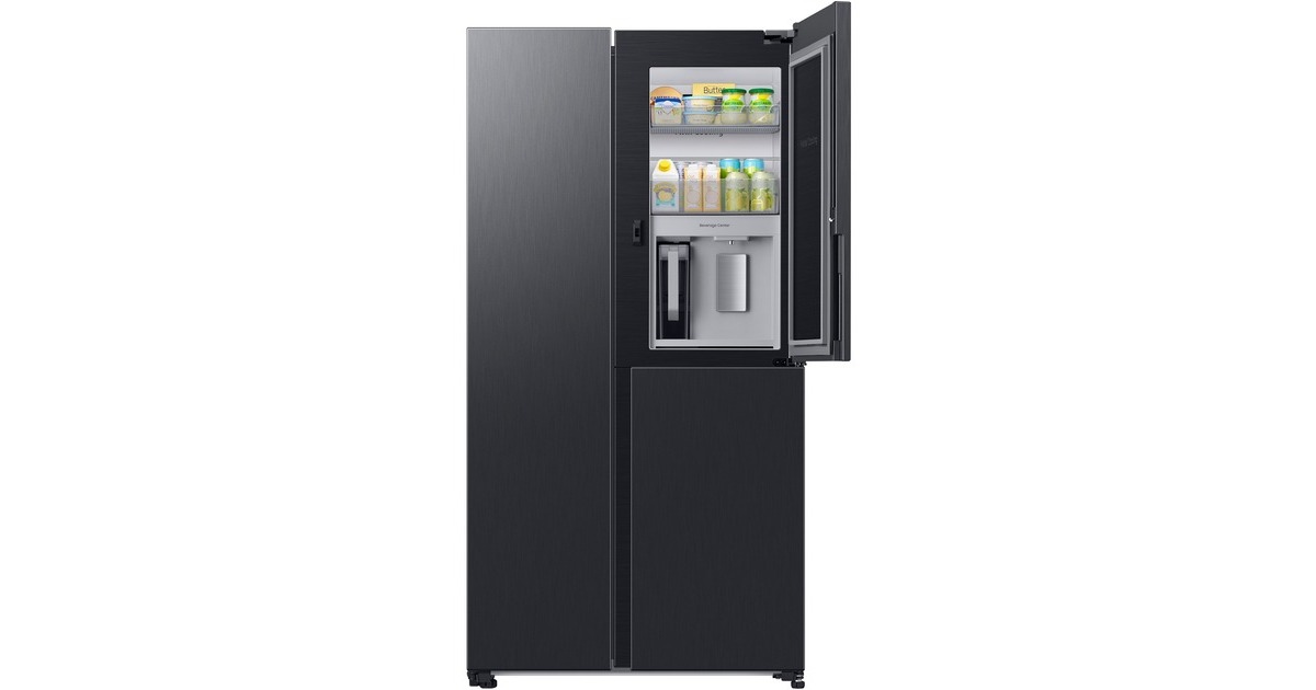 SAMSUNG RH6ACG892DB1EG, Side-by-Side(edelstahl (dunkel), Food Showcase Tür, AI Energy Mode, Smart Conversion, Festwasseranschluss) SAMSUNG RH6ACG892DB1EG, Side-by-Side(edelstahl (dunkel), Food Showcase Tür, AI Energy Mode, Smart Conversion, Festwasseranschluss)