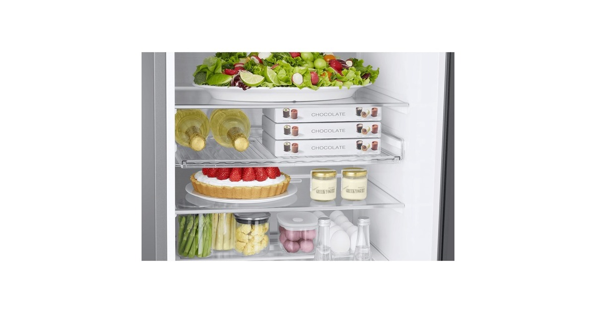 SAMSUNG RL38C776CB1/EG RB7300, Kühl-/Gefrierkombination(edelstahl (dunkel), AI Energy Mode, Metal Cooling, SpaceMax)