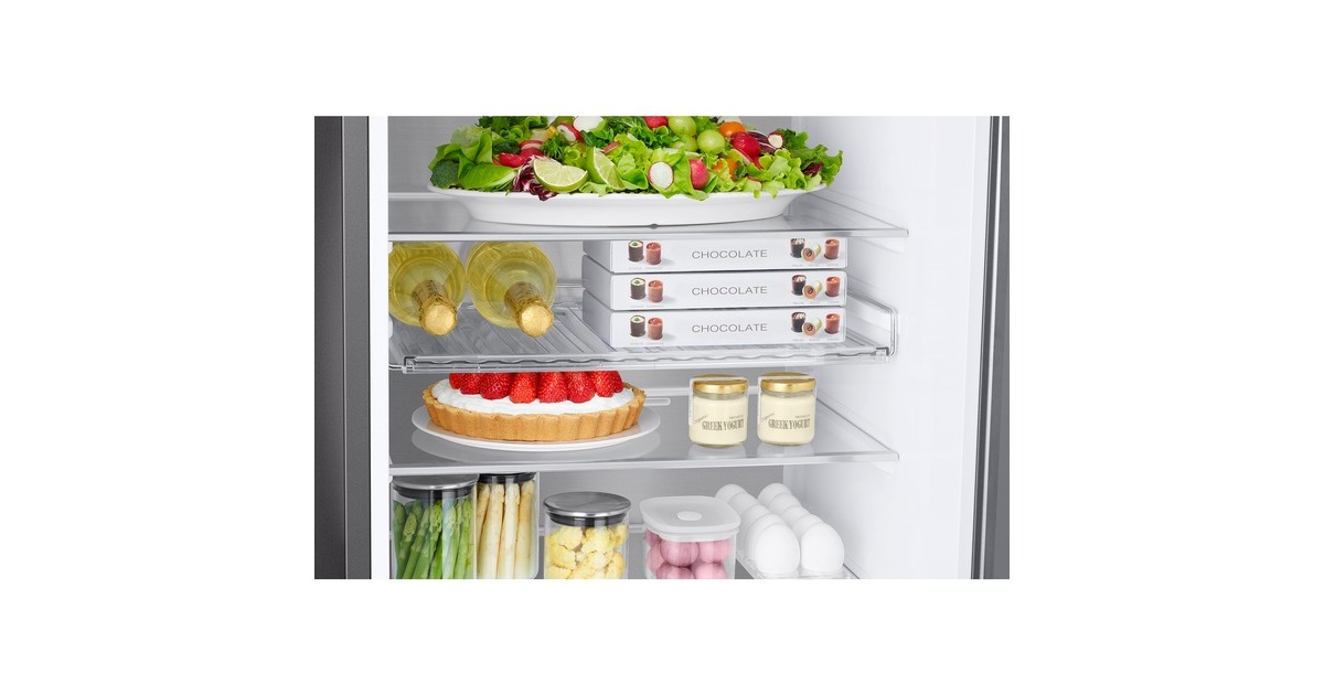 SAMSUNG RL38C7B5BB1/EG Bespoke, Kühl-/Gefrierkombination(edelstahl (dunkel), AI Energy Mode, Metal Cooling, Cool Select+)