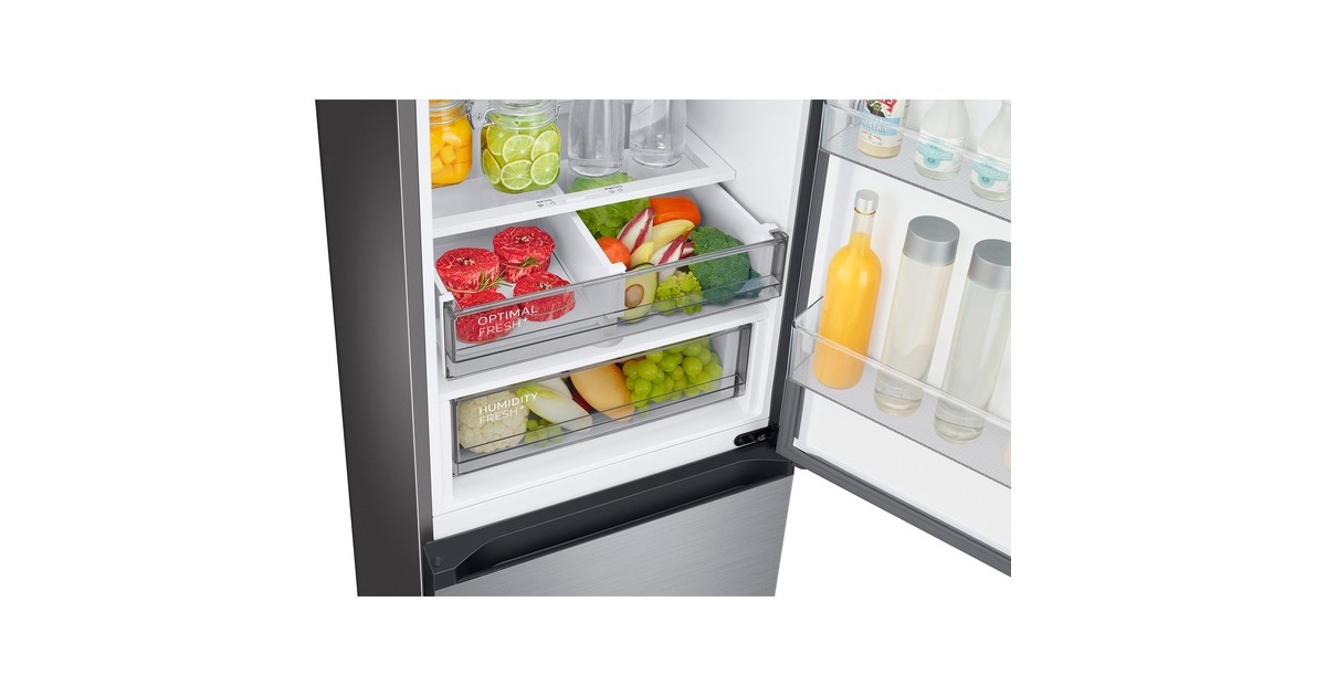 SAMSUNG RL38C7B6BS9/EG Bespoke, Kühl-/Gefrierkombination(edelstahl, AI Energy Mode, Metal Cooling, Cool Select+)