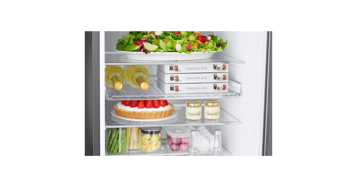 SAMSUNG RL38C7B6BS9/EG Bespoke, Kühl-/Gefrierkombination(edelstahl, AI Energy Mode, Metal Cooling, Cool Select+)