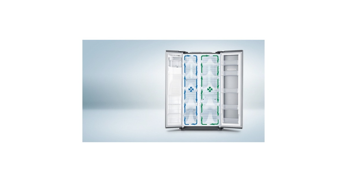 SAMSUNG RS6JA8811B1/EG RS8000, Side-by-Side(edelstahl (dunkel)/schwarz)