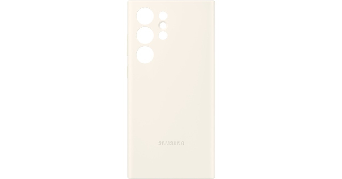 SAMSUNG Silicone Case, Schutzhülle(creme, Samsung Galaxy S23 Ultra)