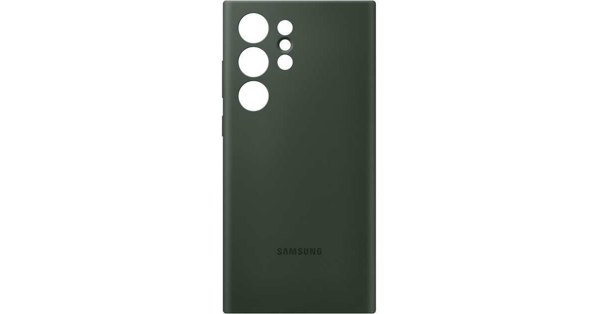 SAMSUNG Silicone Case, Schutzhülle(dunkelgrün, Samsung Galaxy S23 Ultra)