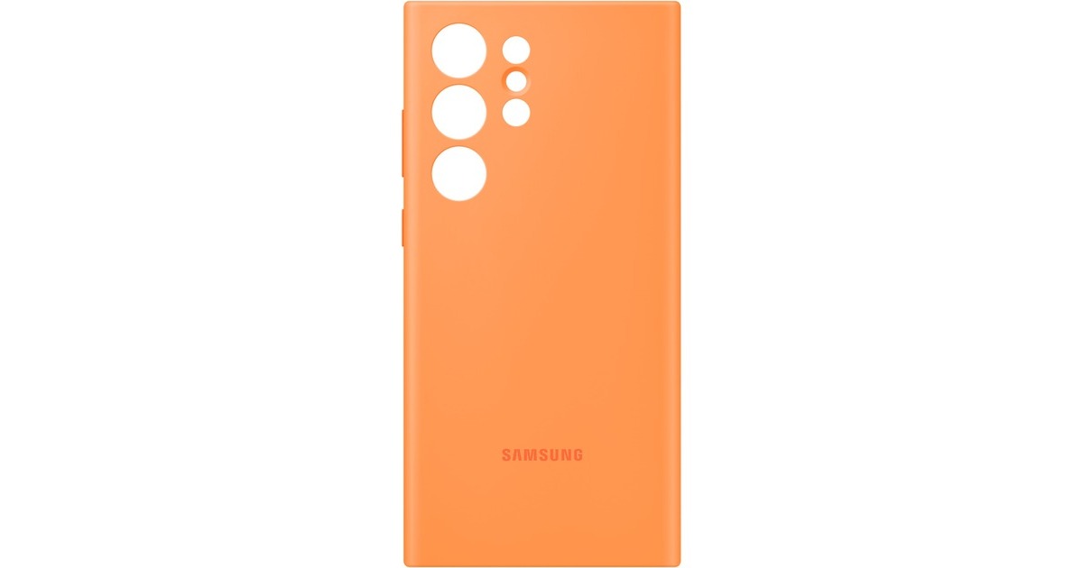 SAMSUNG Silicone Case, Schutzhülle(orange, Samsung Galaxy S23 Ultra)