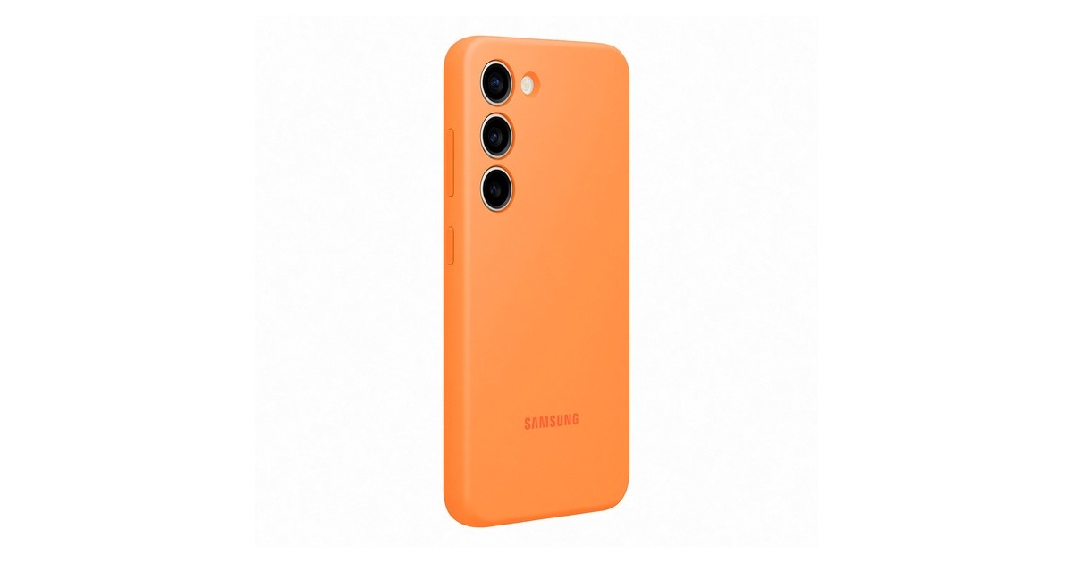 SAMSUNG Silicone Case, Schutzhülle(orange, Samsung Galaxy S23)