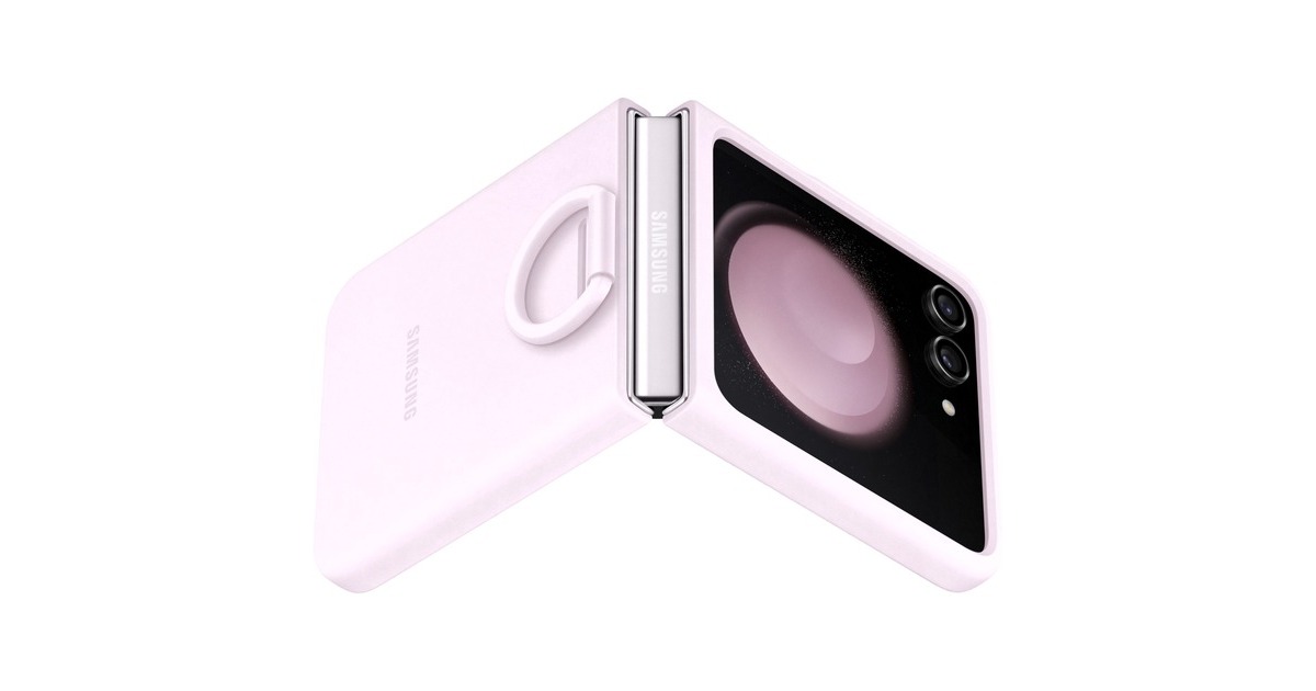 SAMSUNG Silicone Case mit Ring, Handyhülle(lavendel, Samsung Galaxy Z Flip5)