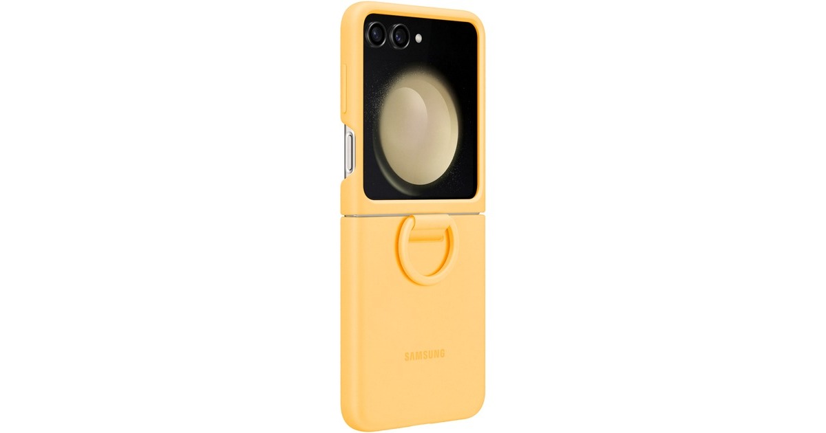 SAMSUNG Silicone Case mit Ring, Handyhülle(apricot, Samsung Galaxy Z Flip5)