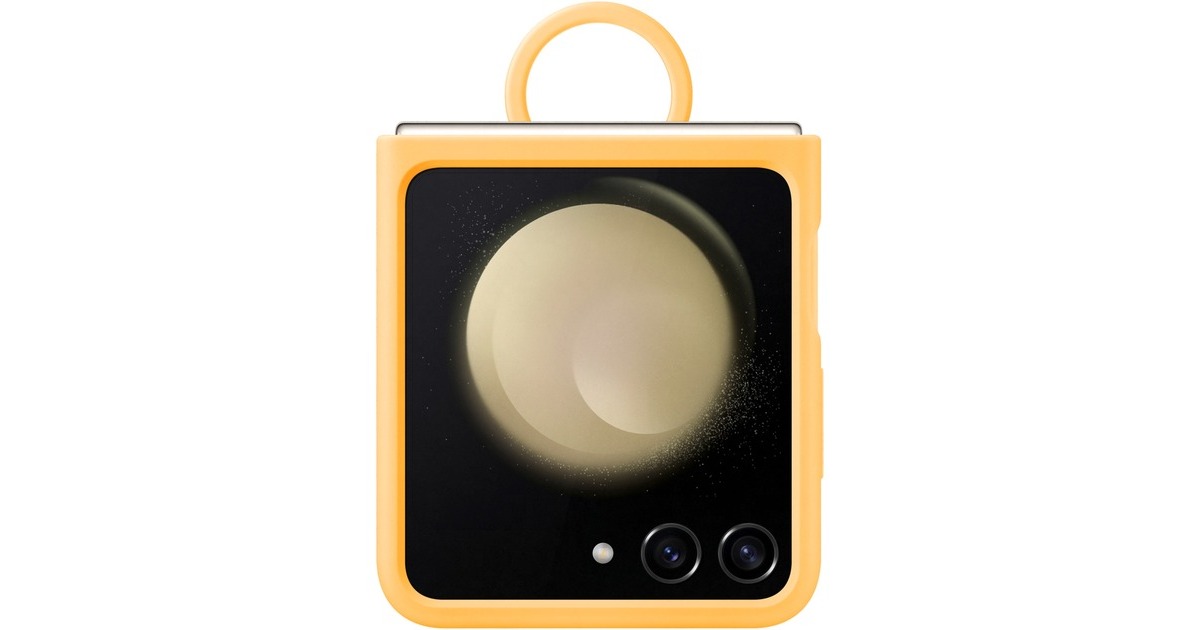 SAMSUNG Silicone Case mit Ring, Handyhülle(apricot, Samsung Galaxy Z Flip5)