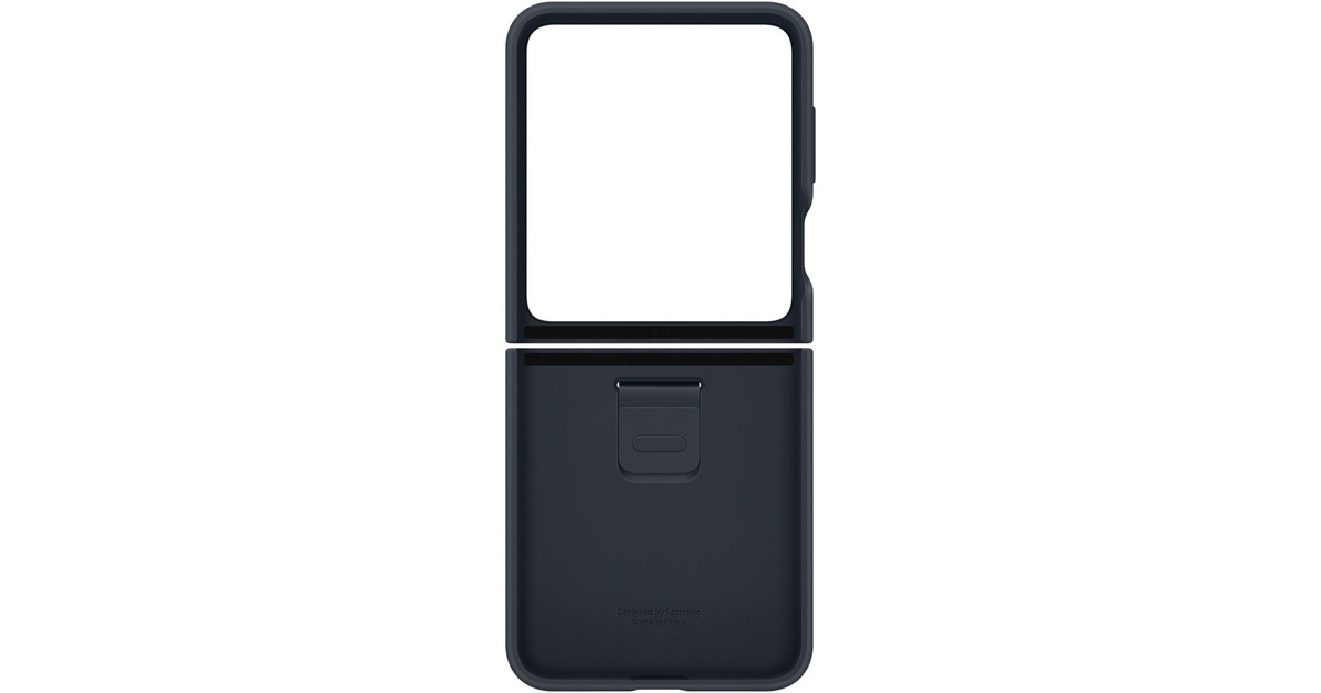 SAMSUNG Silicone Case mit Ring, Handyhülle(dunkelblau, Samsung Galaxy Z Flip5)