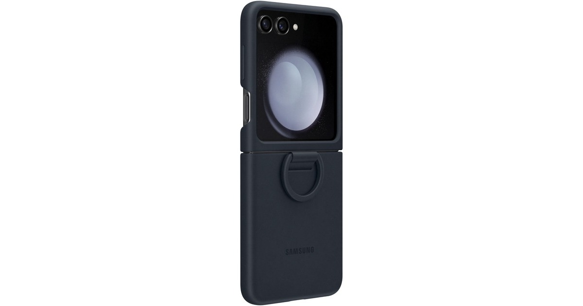 SAMSUNG Silicone Case mit Ring, Handyhülle(dunkelblau, Samsung Galaxy Z Flip5)