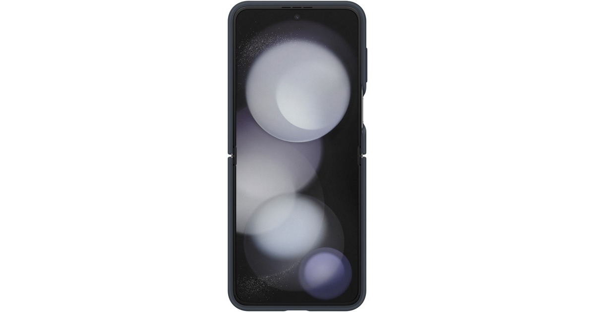 SAMSUNG Silicone Case mit Ring, Handyhülle(dunkelblau, Samsung Galaxy Z Flip5)