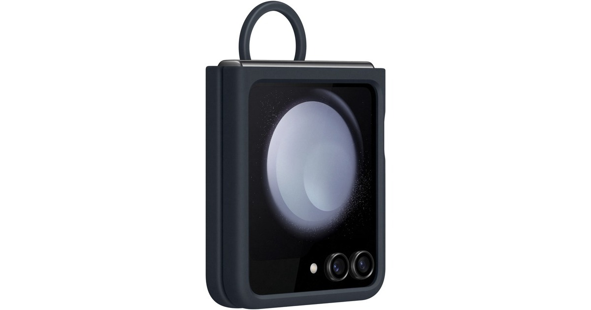SAMSUNG Silicone Case mit Ring, Handyhülle(dunkelblau, Samsung Galaxy Z Flip5)