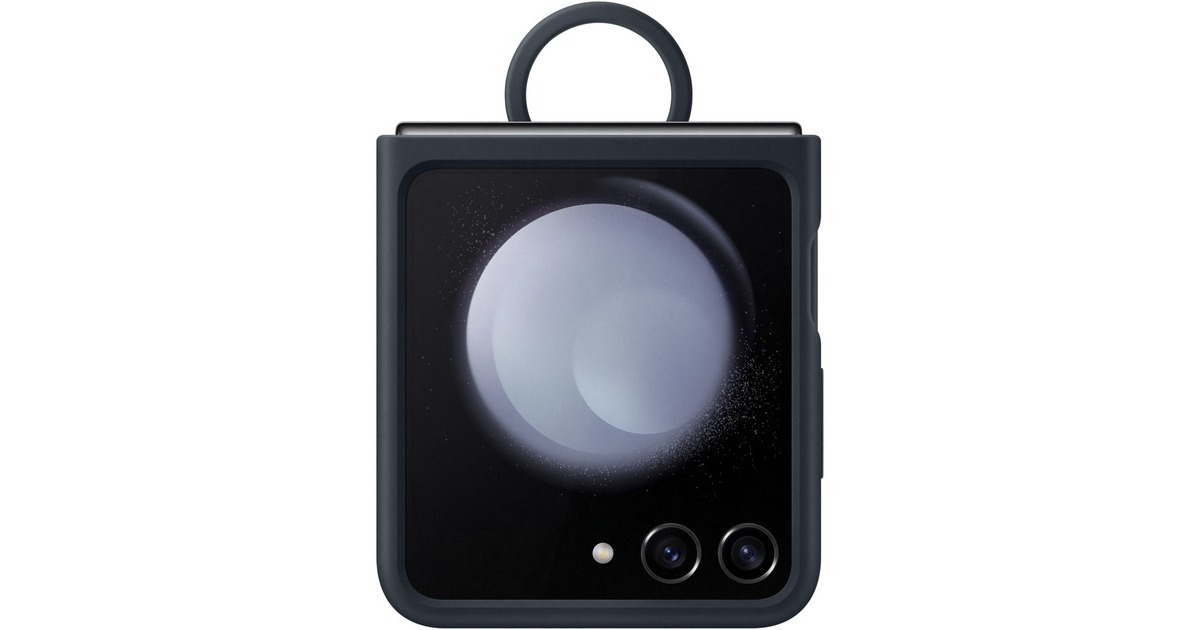 SAMSUNG Silicone Case mit Ring, Handyhülle(dunkelblau, Samsung Galaxy Z Flip5)