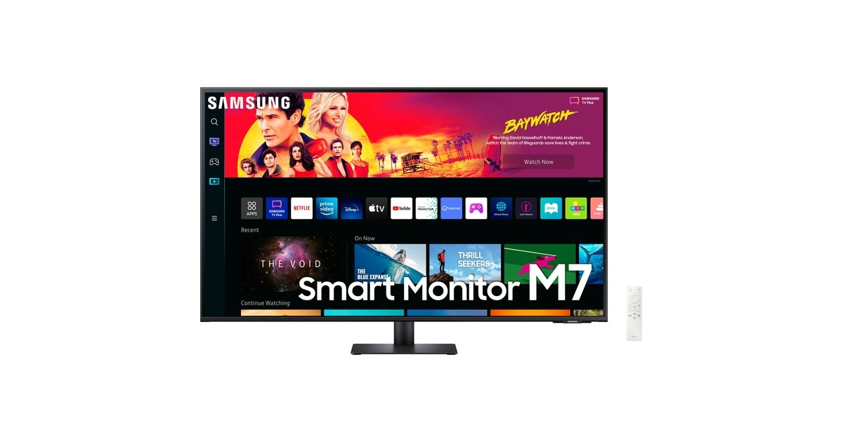 SAMSUNG Smart Monitor M7 S43BM700UP, LED-Monitor(108 cm (43 Zoll), schwarz, UltraHD/4K, IPS, USB-C)