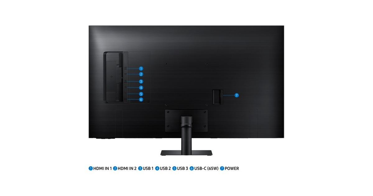 SAMSUNG Smart Monitor M7 S43BM700UP, LED-Monitor(108 cm (43 Zoll), schwarz, UltraHD/4K, IPS, USB-C)