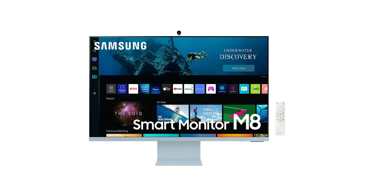 SAMSUNG Smart Monitor M8 S32BM80BUU, LED-Monitor(80 cm (32 Zoll), blau, UltraHD/4K, WLAN, USB-C)