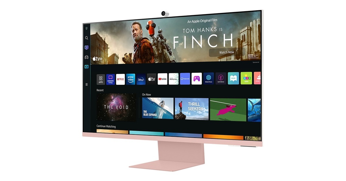 SAMSUNG Smart Monitor M8 S32BM80PUU, LED-Monitor(80 cm (32 Zoll), pink, UltraHD/4K, USB-C, HDMI)